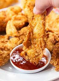 The nutrition data for this recipe includes the full amount of buttermilk. Fried Chicken Tenders Extra Crispy The Cozy Cook