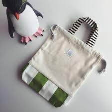 canvas 北欧柄グリーン 入園 入学グッズ 3点セット 手作り 小物 裁縫 ソーイング