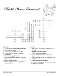 Bridal Shower Crossword Puzzle Free Printable Bridal Shower Wedding Crossword Puzzle Bridal Games