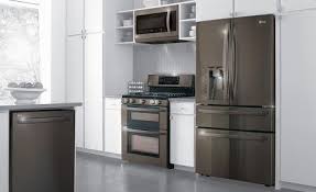 Black And Stainless Steel Refrigerator Colored Stainless Steel Appliances Not Into The Darkness Stainless Steel Kitchen Appliances Appliances Kitchen Stainless Steel Black Stainless Steel Kitchen