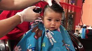 6 Month Old Gets Haircut Youtube Baby Month By Month Baby Haircut Baby Haircuts
