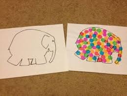 Elmer the Elephant Outline (With images) | Elephant outline