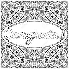 Save it to your computer. Congrats Lettering Coloring Page With Message On Vintage Pattern Royalty Free Cliparts Vectors And Stock Illustration Image 61440314