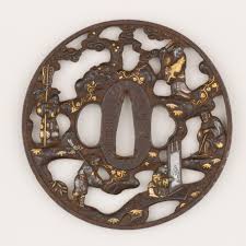 Sword Guard (Tsuba) With (probably) the Motif of The Seven Sages in the  Bamboo Groove (竹林七賢か透鐔) | Japanese | The Metropolitan Museum of Art