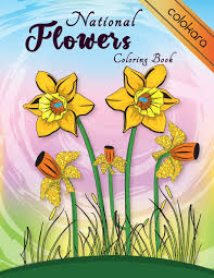 These digital coloring pages for kids and adults are fun to customize and color for preschool, kindergarten, and homeschool. National Flowers Coloring Book Easy Flower Coloring Book For Seniors Adults National Flora Around The World Coloring Pages Botanical And Beautiful And Relaxation Large Print Easy To Color Koloring