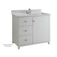 Design House Shorewood 30 In X 21 In X 33 In Unassembled 1 Door 2 Drawer Vanity Cabinet In White 547141 The Home Depot White Bathroom Storage Vanity Cabinet House Design