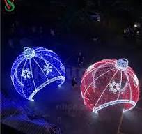 Outdoor Christmas Park Decorations LED Large Balls Motif Lights