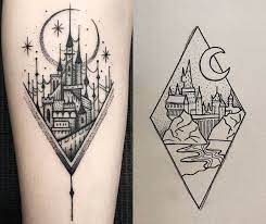 Hogwarts Castle Hogwarts Tattoo Bookish Tattoos Vintage Tattoo
