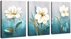 Check spelling or type a new query. Buy Modern Abstract White Flower Canvas Wall Art For Bedroom Wall Decor Picture Artwork Bathroom Decoration 12 X 16 X 3 Pieces Online In Australia B08wkbpjvf