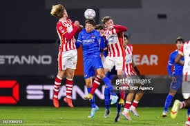 Thomas Beekman of TOP Oss, Zico Buurmeester of Jong AZ, Arthur... News  Photo