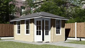 We created a younger sibling to our 11 person straight wall cabin tent with screen room! Corner Cabin 40mm Reem1 4 5mx3m Right Sided Log Cabin L1 Al Timber