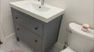 I had been eyeing the hemnes vanity from ikea but didn't want to make the drive unless i was sure: How To Install Ikea Hemnes Odensvik Dalskar Bathroom Vanity Youtube