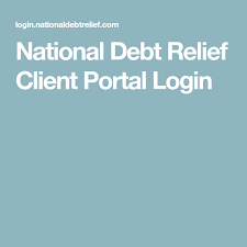 National Debt Relief Client Portal Login National Debt