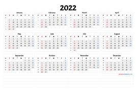 Want to change the logo on the calendars? Free Printable 2022 Yearly Calendar With Week Numbers Calendraex Com
