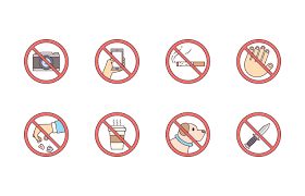 The best selection of royalty free prohibited signs vector art, graphics and stock illustrations. Prohibited Signs 164842 Vector Art At Vecteezy