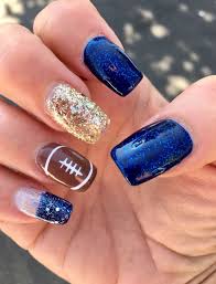 Los Angeles Rams Football Nails Football Nail Art Football Nails Football Nail Designs