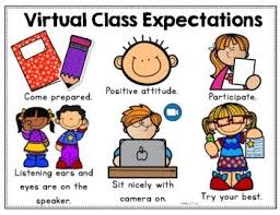 Free Virtual Class Expectation Poster By Melissa Moran Teachers Pay Teachers Class Expectations Preschool Online Learning Online Preschool