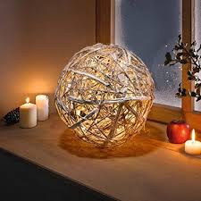 Kugel Lichtschein Rattan Dekokugel Weihnachten Weihnachtsdeko Leuchtkugel Licht Led Kugelleuchte Edison Light Bulbs Lamp Ceiling Lights