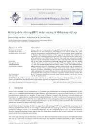 Securities commission (sc) in malaysia, to regulate the ipo process, thus minimising the ipo would be announced to mass media upon approval. Pdf Initial Public Offering Ipo Underpricing In Malaysian Settings