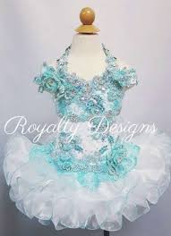White Aquamarine Cupcake Dress Kids Pageant Dresses Pageant Dresses Beauty Pageant Dresses