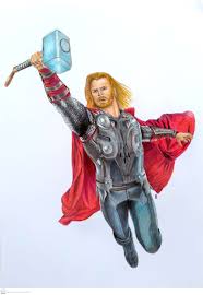 Thor Marvel Superheroes Di 2020 Pensil Warna Prismacolor Seni