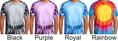 Rms Tie Dye T Shirt Color Chart