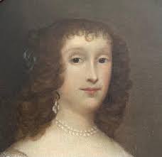 17th century portrait of lady in an ivory silk gown and lace collar For  Sale at 1stDibs