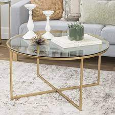 With 4 wedge seats that effortlessly tuck under the round wood. Glass Round Metal Coffee Table Modern Accent Tempered Gold Frame Decor Furniture Gold Coffee Table Coffee Table Round Coffee Table