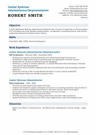 Junior Systems Administrator Resume Samples Qwikresume
