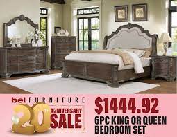 Available as king size beds, queen size beds, double size beds and king single beds. Bel Furniture 20 Years Of Dominating The Industry With Prices No Other Competition Can Beat Purchase Here Or Any 15 Locations Https Belfurniture Com Products 6pc King Bedroom Set Mb2200 Mollai Collections 0 Interest 0 Down No Credit