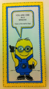 What do you think of this minions valentines day card box for school? The Craft Project One In A Minion Card Tutorial With Free Template Minion Birthday Card Minion Card Birthday Card Template