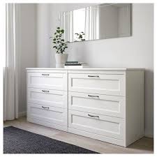 Songesand Kommode Mit 6 Schubladen Weiss 161x81 Cm Ikea Osterreich Bedroom Chest Of Drawers White Bedroom Furniture Ikea Bedroom
