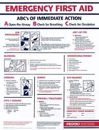 First Aid Poster First Aid Poster Emergency First Aid