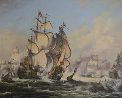 English And Dutch Warships Engaging Each Other During The Anglo Dutch War Anglo Dutch Wars Nautical Art War Art