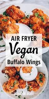 Spicy Vegan Cauliflower Buffalo Wings With Yogurt Dip Recipe Vegan Buffalo Wings Vegan Buffalo Wings Recipe Vegan Cauliflower Wings