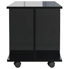 Das sind die vorzüge dieser kleinen kommode. Vidaxl Tv Schrank Mit Rollen Hochglanz Schwarz 80 40 40 Cm Spanplatte Gitoparts