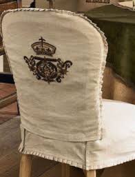 The Chair Back Is Not Even Upholstered And It Looks Great Slipcovers For Chairs Dining Chair Covers Linen Chair Covers