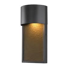 Globe Electric Sutherland 1 Light Bronze Outdoor Integrated Led Wall Lantern Sconce 44227 The Home Depot