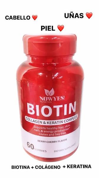 Necesitas tener Tu CABELLO LARGO, UÑAS FUERTES Y UNA PIEL RADIANTE?  Necesitas LAS VITAMINAS NOWYES! 😍 Únicas capaces de fusionar 3 productos  en 1: BIOTINA - COLÁGENO - KERATINA y con una increíble ...