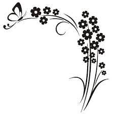 Imagenes Para Pintar Murales Sencillitos Silueta De Mariposas Flores Garabateadas Disenos De Arte Bordados A Mano