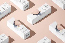 Tall Box Mockup Set In 2020 Box Mockup Business Cards Simple Graphic Design Packaging