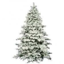 Recreate the magic of a snowy christmas day with the slim cut. 12 Foot Flocked Alaskan Christmas Tree Unlit A806390