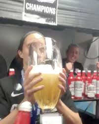 Budweiser is an nwsl partner as well as one to the dash. Nwsl Ring Dunk Aggie Shea Groom Celebrates Challenge Cup Title