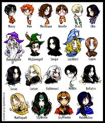 The connection in bloodlines between harry and voldemort comes the peverell family. Cartoon Harry Potter Characters Wallpaper
