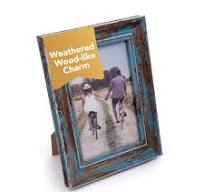 Truu Design Cadre photo vieilli aspect bois vieilli pour mur ou table,  cadre photo léger avec couvercle en verre, 10,2 x 15,2 cm, bleu :  Amazon.ca: ...