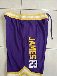 Nba lebron james black yellow purple lakers shorts and shirt men size l vsm4100h. Unk Los Angeles Lakers Lebron James 23 Basketball Shorts With Pockets Men Siz L Shorts With Pockets Basketball Shorts Los Angeles Lakers
