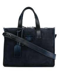 blaue handtasche aus kalbsleder von santoni mit folgenden eigenschaften flacher henkel reissverschluss oben inklusive sch taschen handtaschen handtasche blau