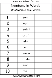 Number names worksheet for class 1. Numbers In Words Worksheet Number Words Worksheets English Worksheets For Kids Number Worksheets Kindergarten