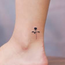 Black rose tattoo on ankle. Black Rose Tattoo On The Ankle
