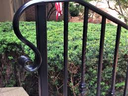 Wrought iron elements stand alone, or perfectly complement glass, wood or stone. Traditional Wrought Iron Porch Railing Great Lakes Metal Fabrication